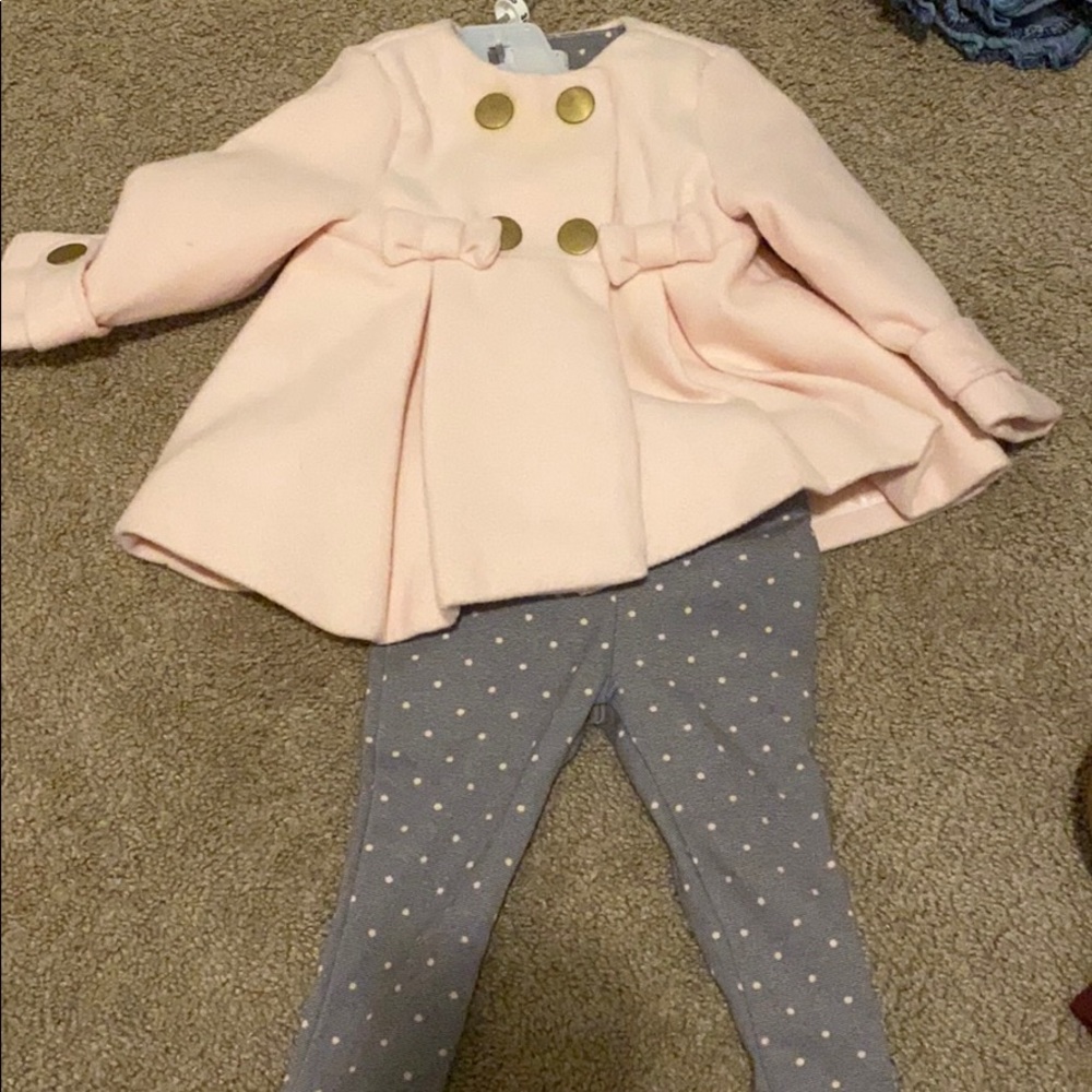 Tahiti baby pea coat with pants